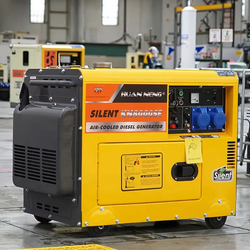 5kVA Portable Electric Diesel Generators Home Use 5kW/10kVA Power Silent Genset With 3 Phase Frequency 50Hz/60Hz
