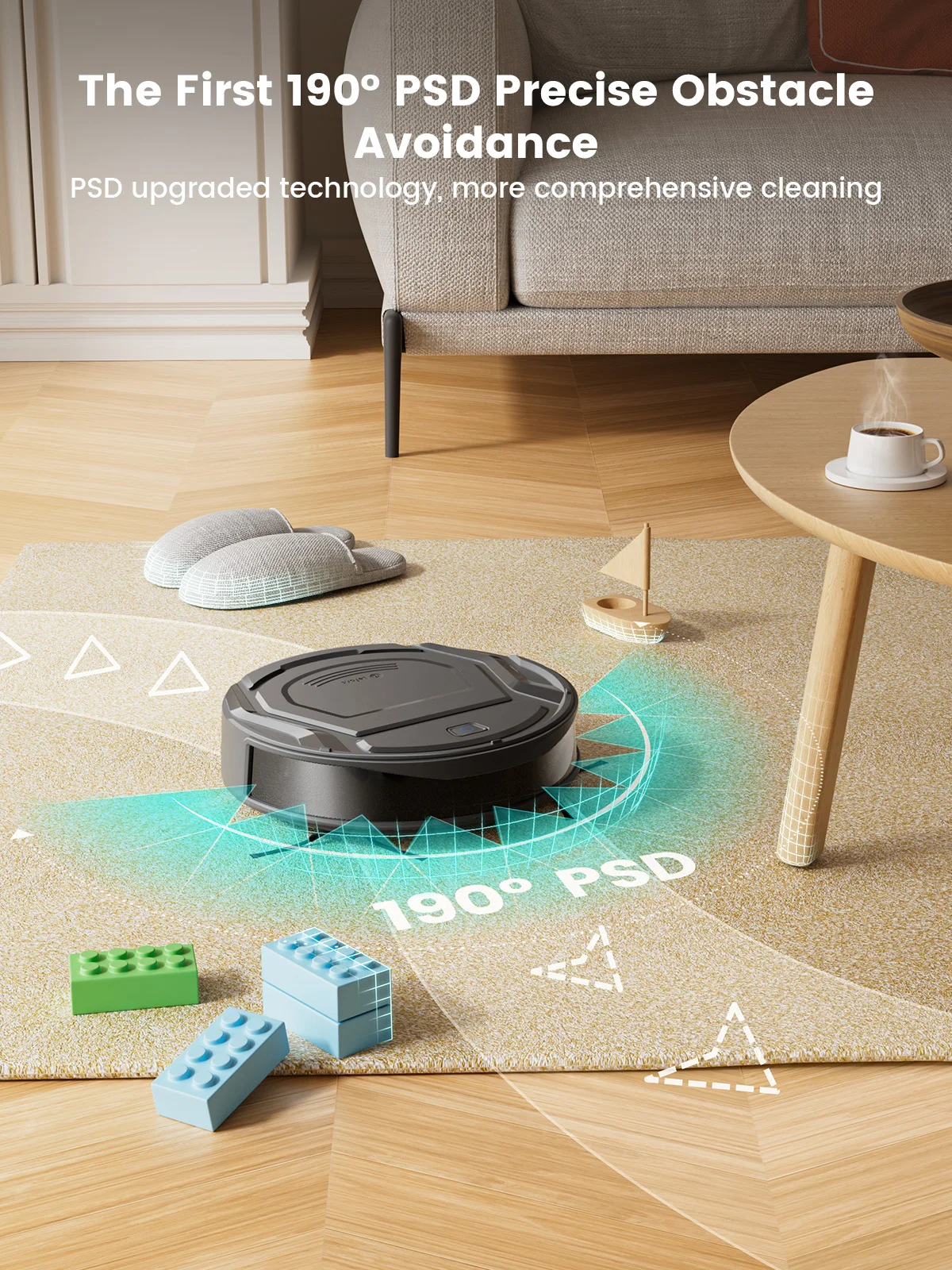 Lefant M210 Pro+ 로봇 진공청소기, 3000Pa, 200분, WiFi/앱/Alexa, 장애물 회피 PSD 190 ° , 애완동물 털에 이상적