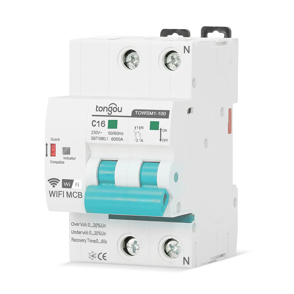 

ABS Material Remote Control Switch Din Rail Circuit Breaker Timely Switch On/off Voice Control Automatic Reclosing