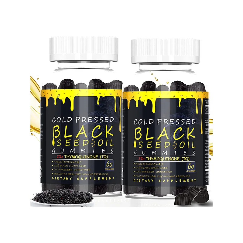 

1 Bottle Black Seed Oil Gummies Potent Immunity Digestive Support Rejuvenate Hair and Skin Balanced Cholesterol Level