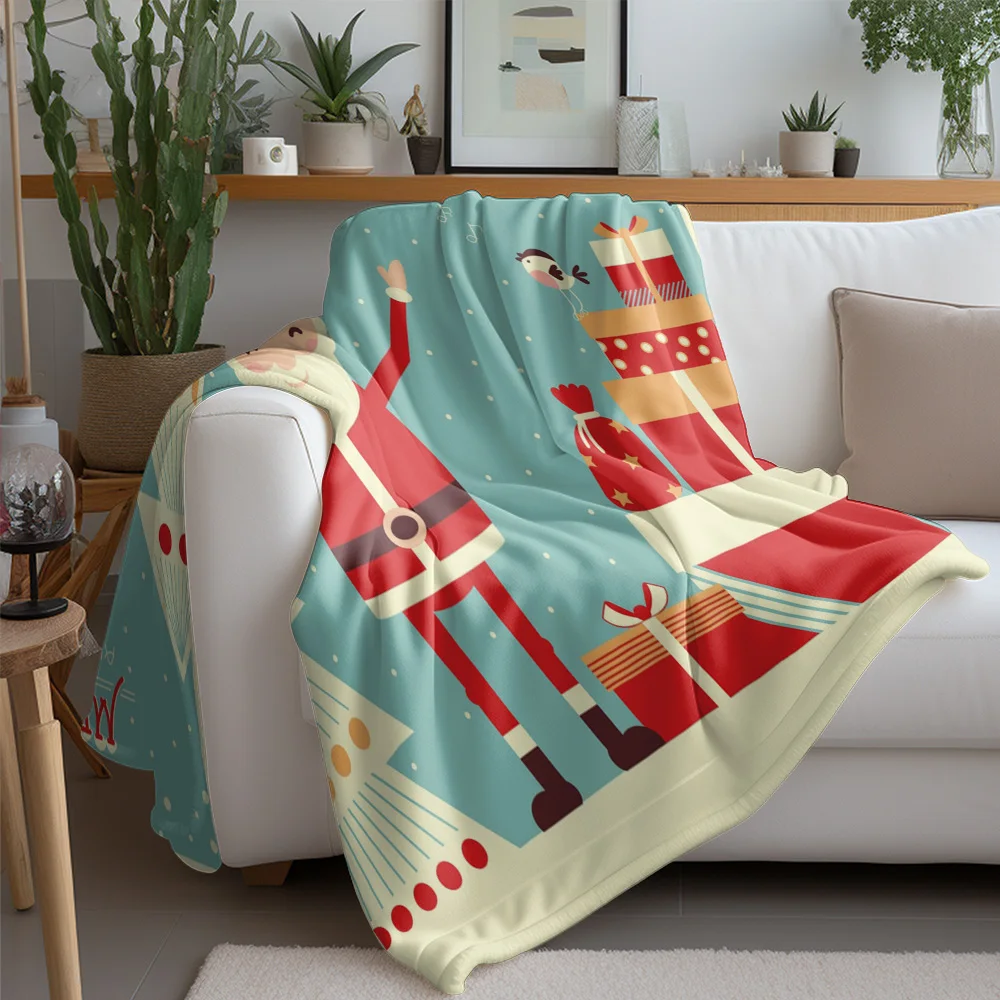 TU Soft Throw Blanket Cozy Flannel Fleece Warm Home Decor Bedspread Gift Christmas New Year Holiday Dorm Room Couch