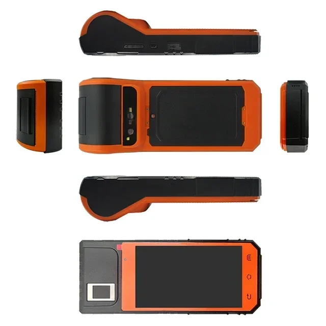 2025HFSecurity Android 4G Mobile Fingerprint Handheld POS Terminal with Thermal Printer 58mm