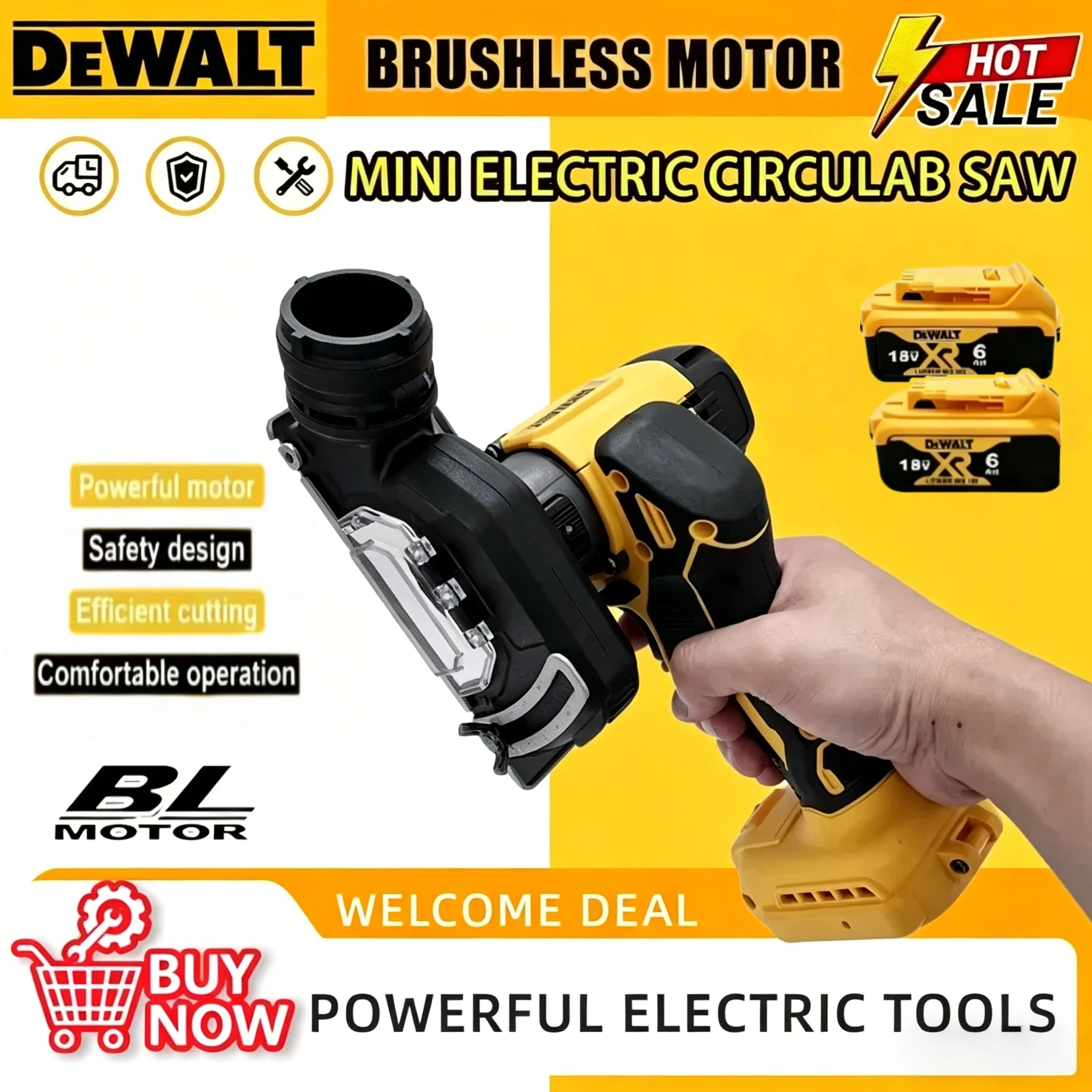 

Аккумуляторная мини-угловая шлифмашина Dewalt 3 дюйма 2.0, электрический отрезной инструмент, циркулярная пила, совместимая с аккумуляторами Dewalt