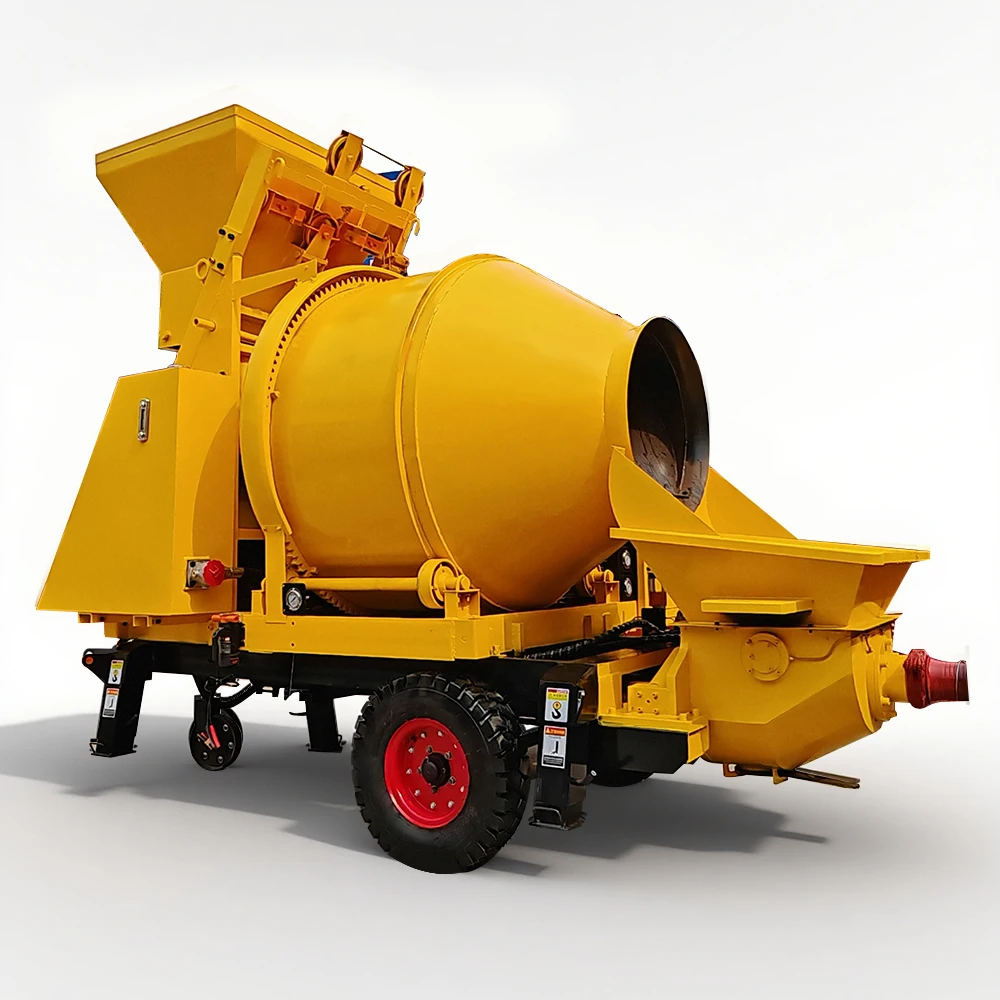 Portable Mini Concrete Mixer with Pump Engine Integrated Cement Mixing Machine for Building Renovation Works