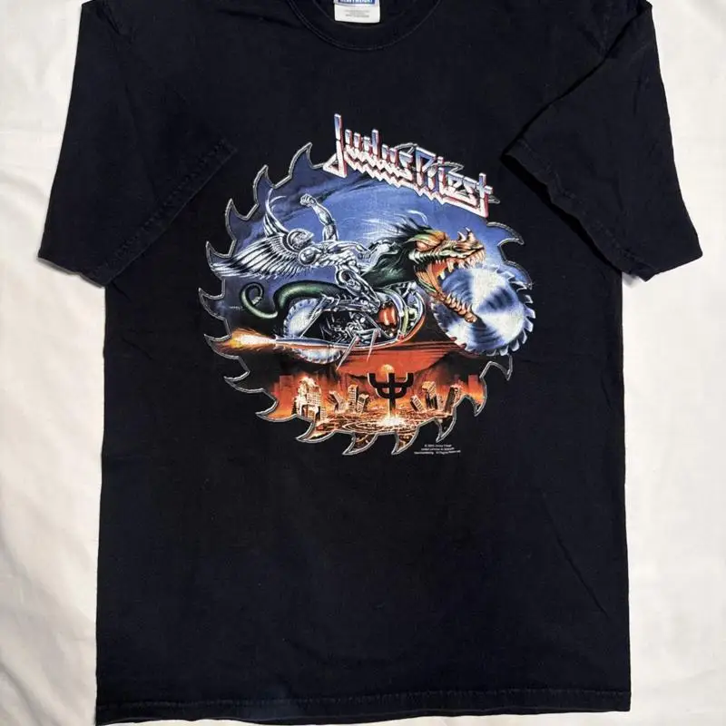 Vintage Y2K 2005 Judas Priest Pain Killer Black T-Shirt Size M