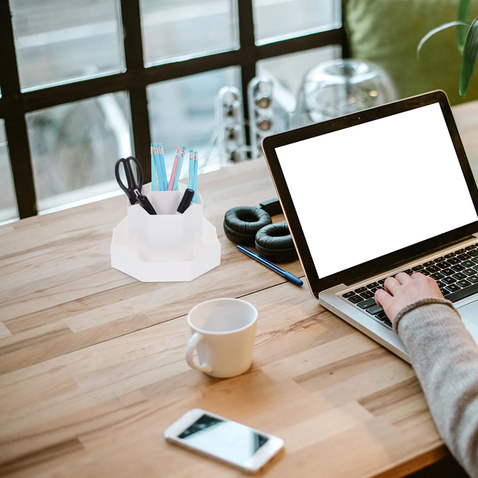 Rotating Holder Multi-Function ABS Brush Holder Desk Stationery Organizer Pen Pencil Storage 360 Degree Rotatable Desk