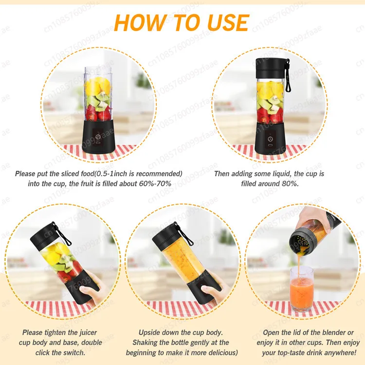 Electric juice juicer Multifunctional household juicing cup Portable kitchen mixing complementary food machine Grinder