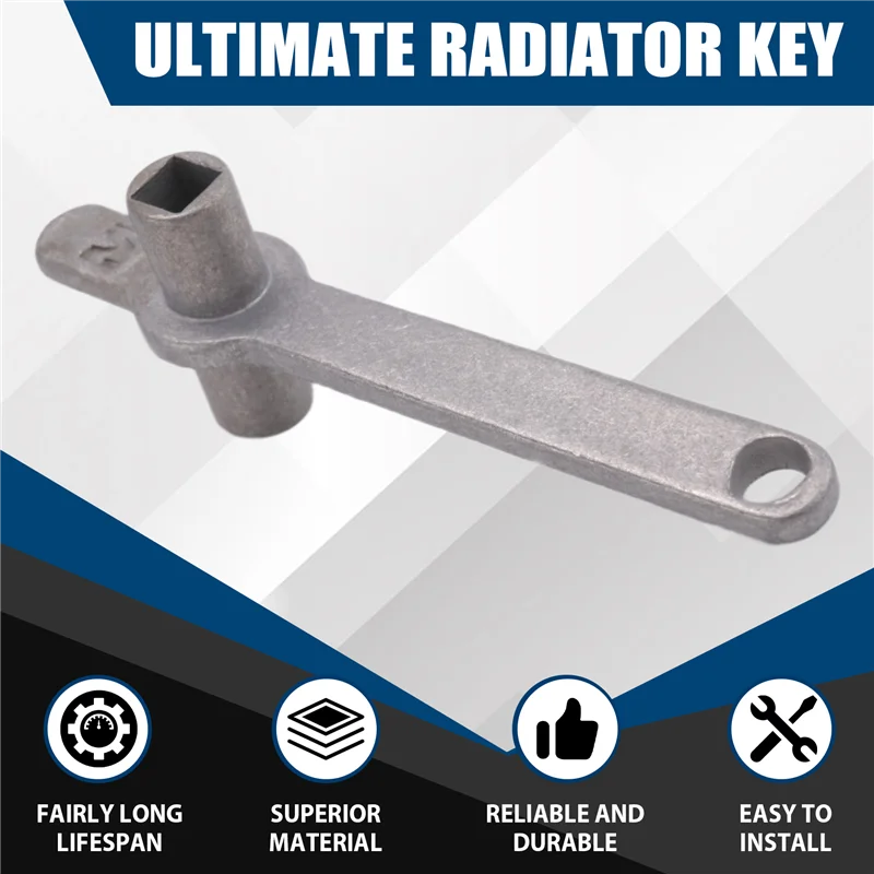 AA86 The Ultimate Radiator Key - Dual-Sized Imperial & Metric - Premium Stainless Steel Rad Key For Efficient Heating