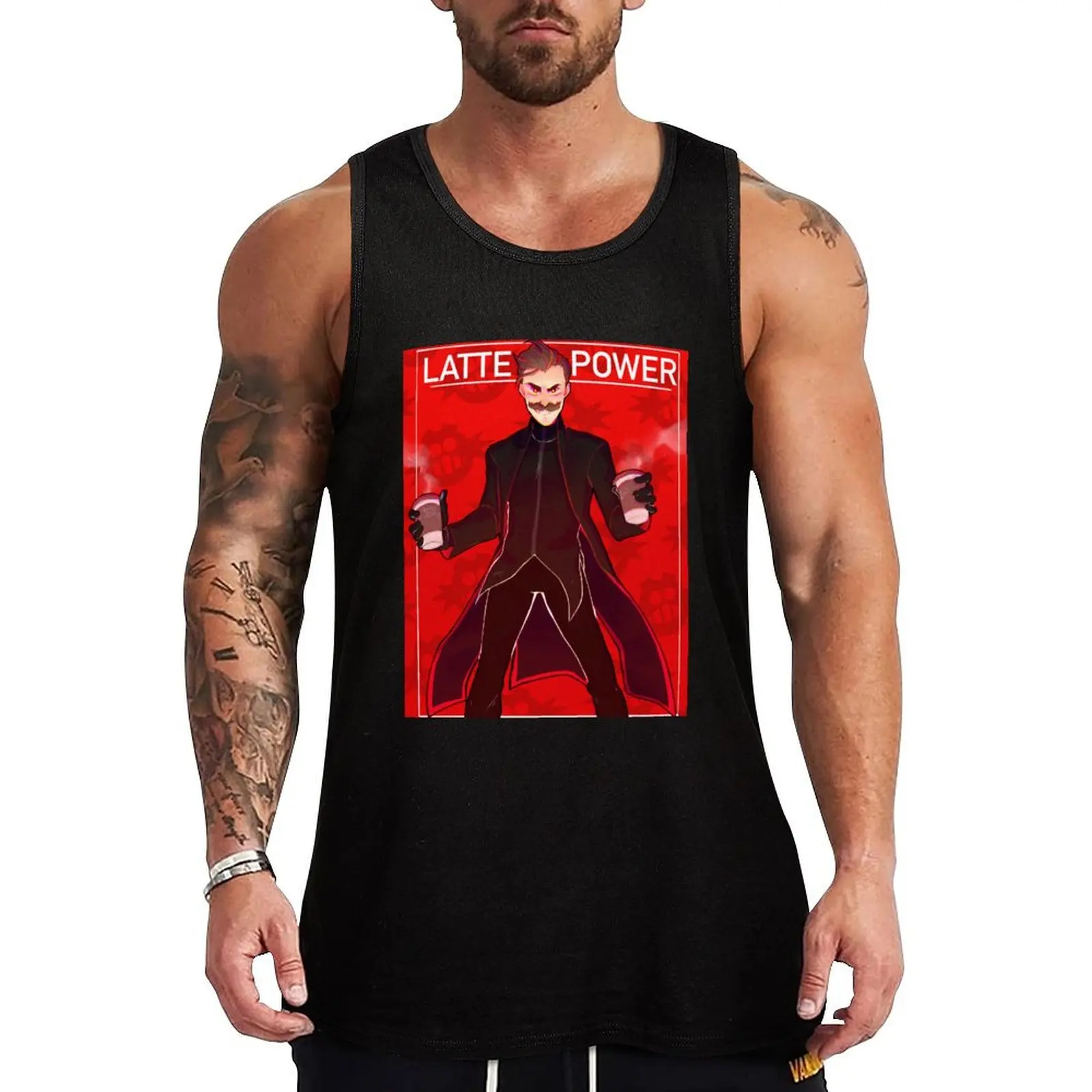 LATTE POWER - DrRobotnik (SONIC MOVIE) Tank Top Simple Casual Tank Top Basic Lightweight Undershirt