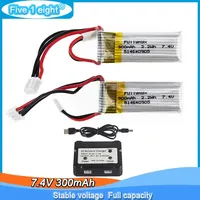 7.4V 300Mah 35C 2S LiPo Battery XH2.54 plug For Wltoys F959 Rc Airplane Spare Parts Xk Dhc-2 A600 A800 A430 A180 F22 aircraft RC