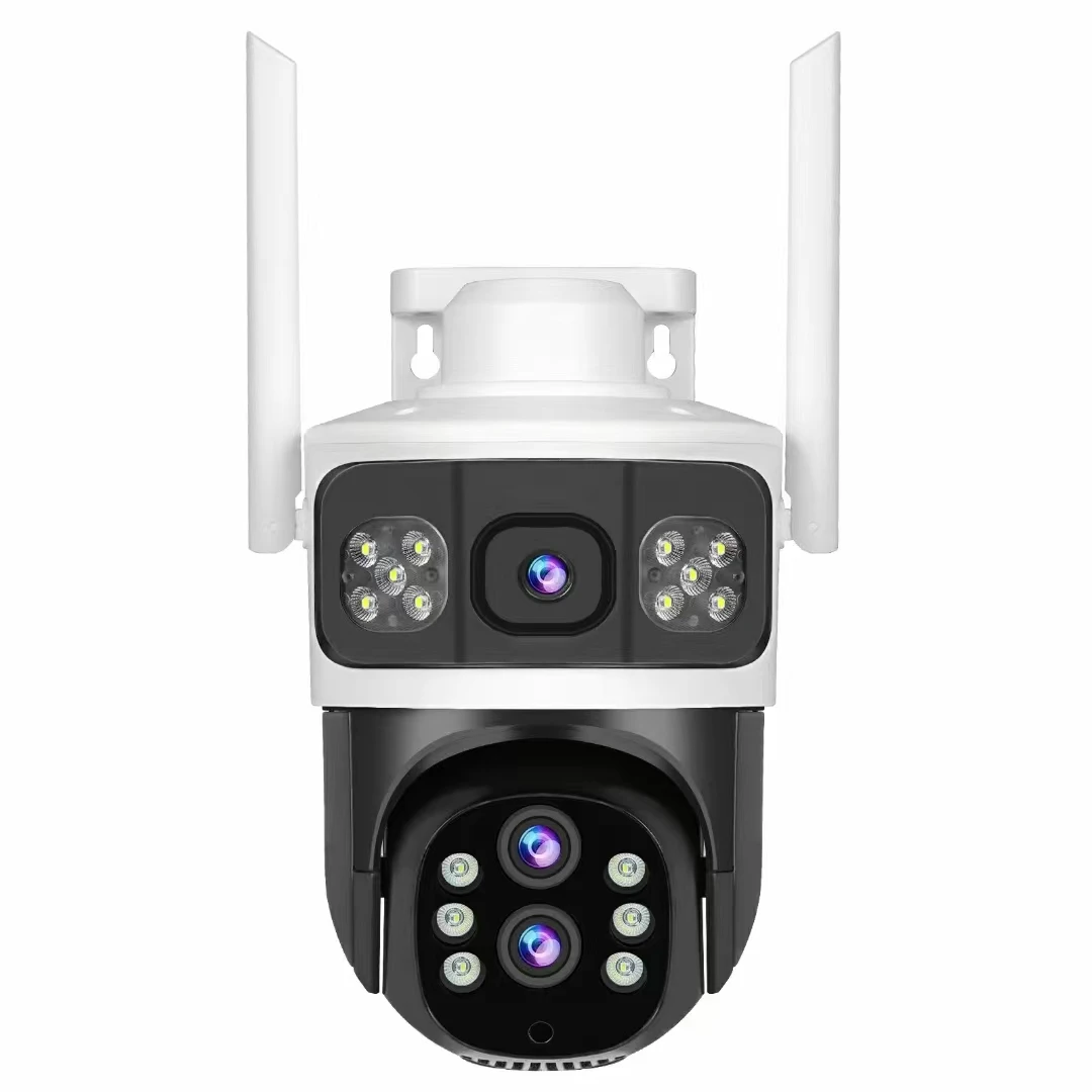 

V380pro 3 Lens 6MP Triple Lens Wireless PTZ IP Dome Camera 10x Zoom Full Color AI Humanoid Detection Security CCTV Baby Monitor