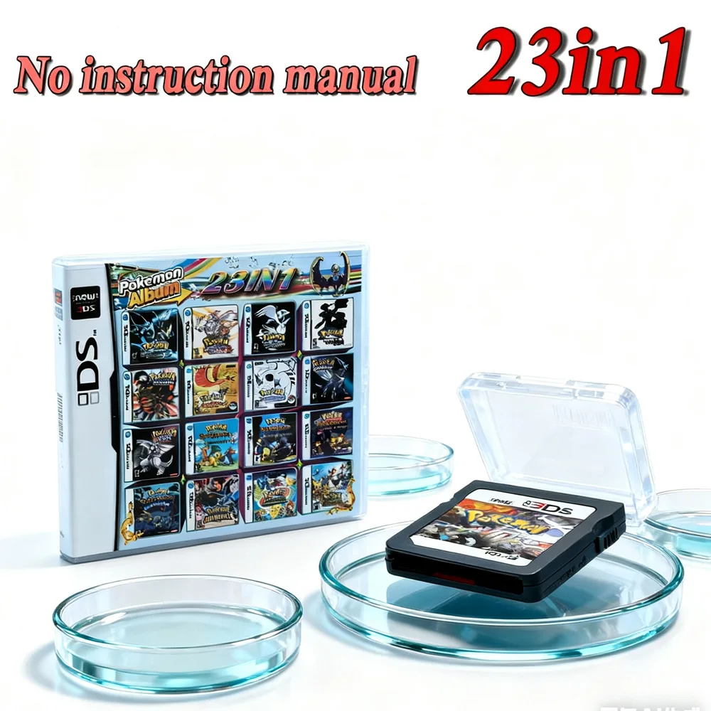 23 في 1 تجميع DS NDS 3DS 3DS NDSL لعبة خرطوشة بطاقة لعبة فيديو يده لاعب بطاقة الألعاب (بطاقة R4)