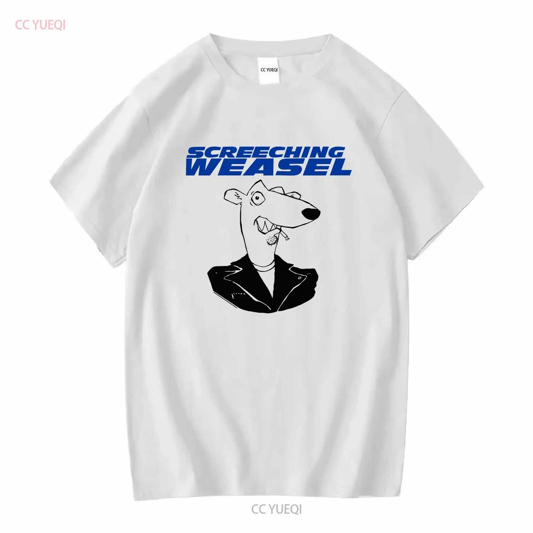 Screeching Weasel 90s Band For Fan White S 2345XL T Shirt long or short sleeves vintage Washed Stretched Casual Stylish Unisex