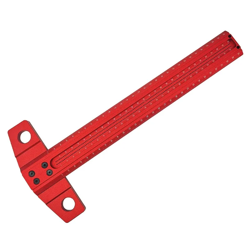 For Aluminum Alloy Hole Ruler, Woodworking Line Ruler T-ruler, Scriber