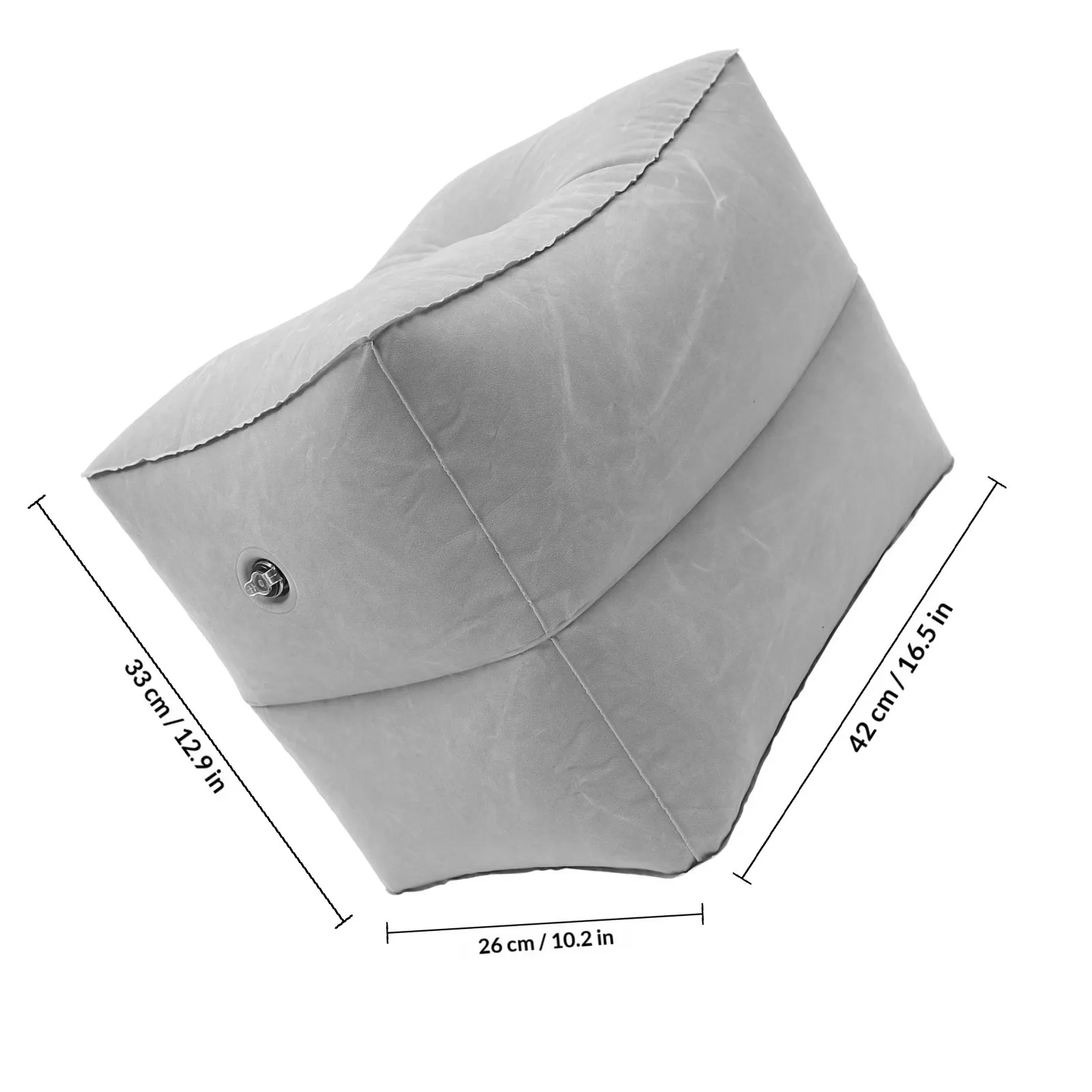 1Set Inflatable Foot Rest Pillow Air Travel Adjustable Height Leg Rest Pillow Airplane Bed Foldable Carry Pouch