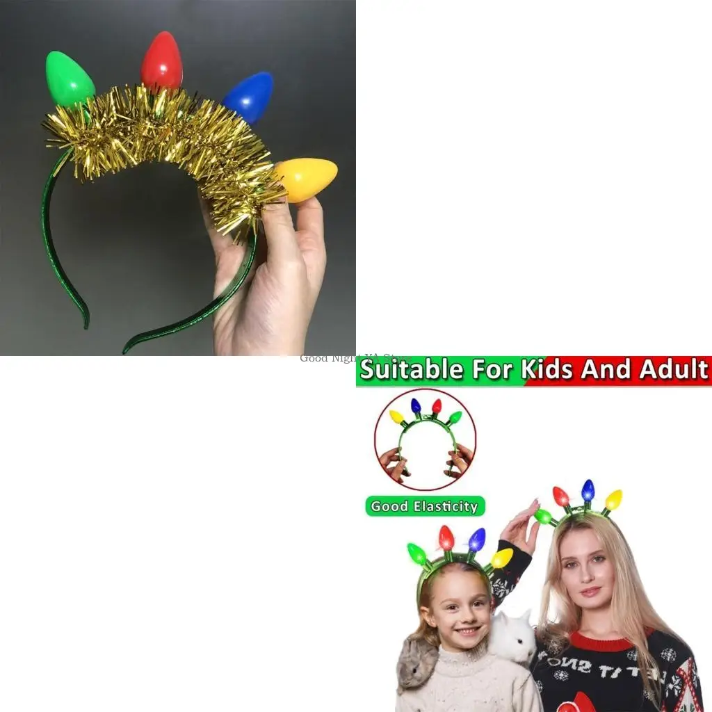 

Christmas LED Light Bulb Headband Glow Party Supplies Headwear
