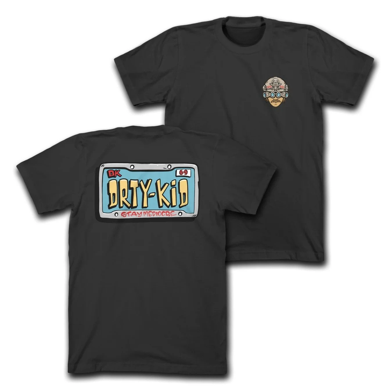 Hot Sale 2026 Hardman Club Summer New Products Colorful License Plate Holder Personalized Retro Short-Sleeved T-Shirt