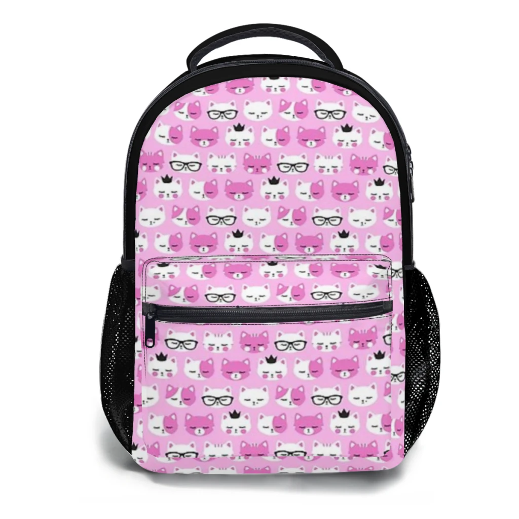 

Новый Модный милый розовый рюкзак с кошками сумка большой вместимости трендовая сумка для книг с несколькими карманами Регулируемая 17 дюймов
