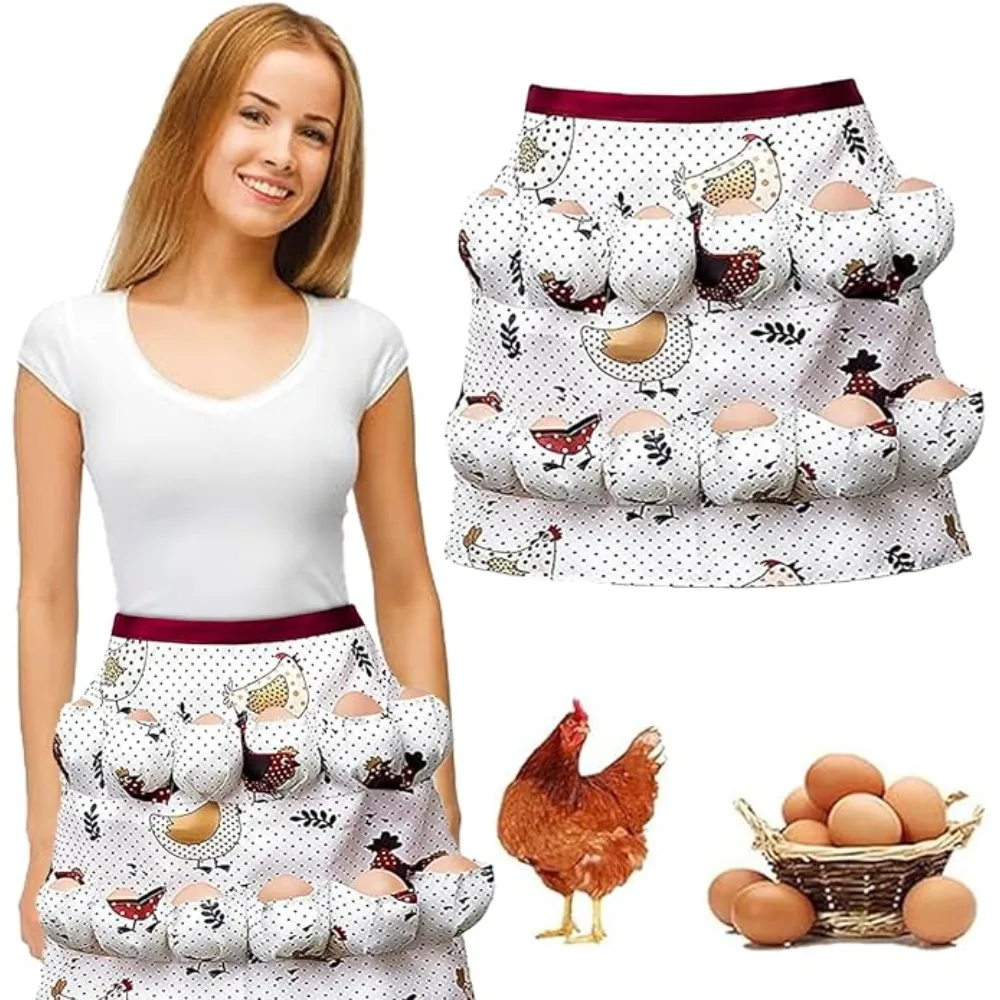 

Фартук для сбора и сбора яиц с 12 карманами, фартук для куриных яиц для женщин/мужчин, коллекция свежих яиц, подарки для куриных хранителей