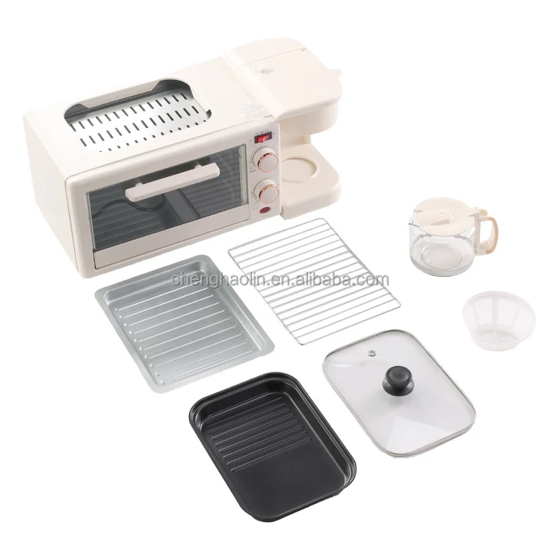 Hot Sale Kitchen Cooking Appliances Multifunction Make Coffee Toast Fried Eggs Oven 3 in 1 Breakfast Machine Breakfast Maker