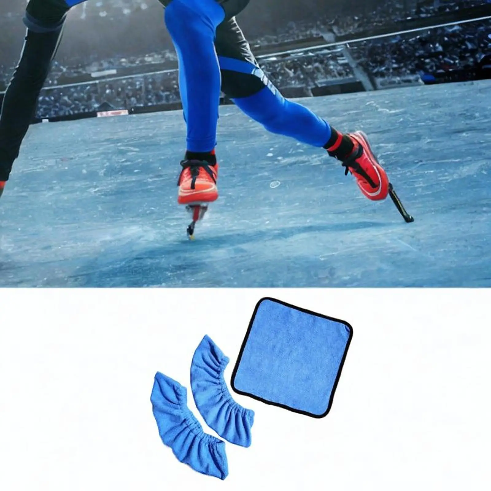 يغطي شفرة التزلج على الجليد واقي شفرة الجليد مع واقي شفرة التزلج على الجليد باللون الأزرق #2