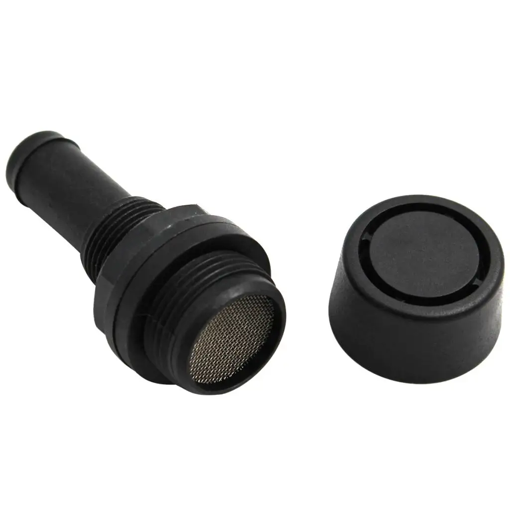 Black Plastic Fuel Tank Vent Cap with Splash Guard for Boat Water Tank Vent 78 Inch Install