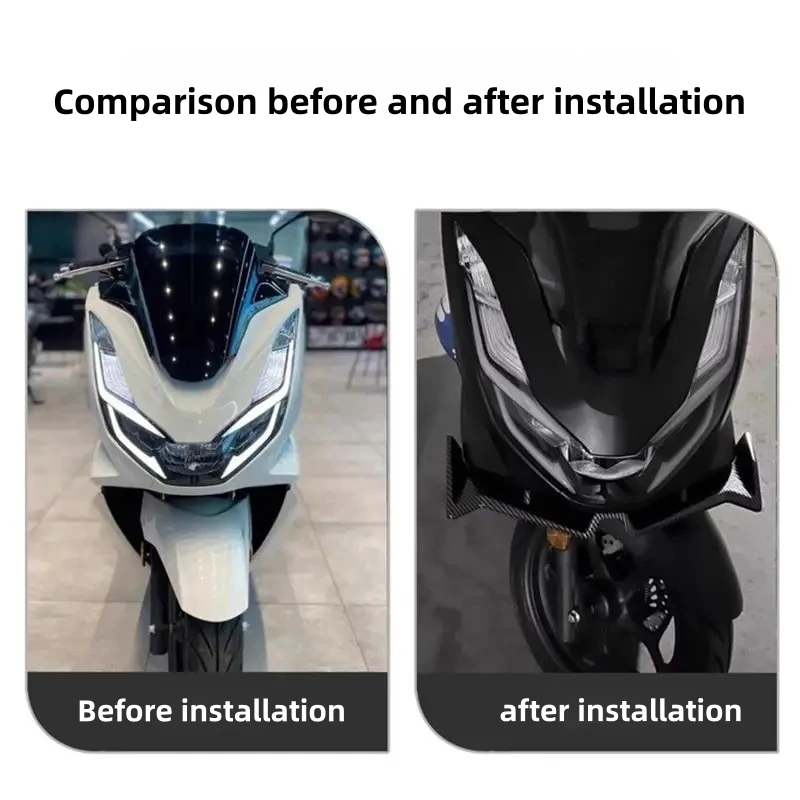 Pneumatic Winglets Tip Wing Protector Cover ABS Motorcycle Front Fairing for Honda PCX125 PCX160 2021-2023 Full Fairing Kits