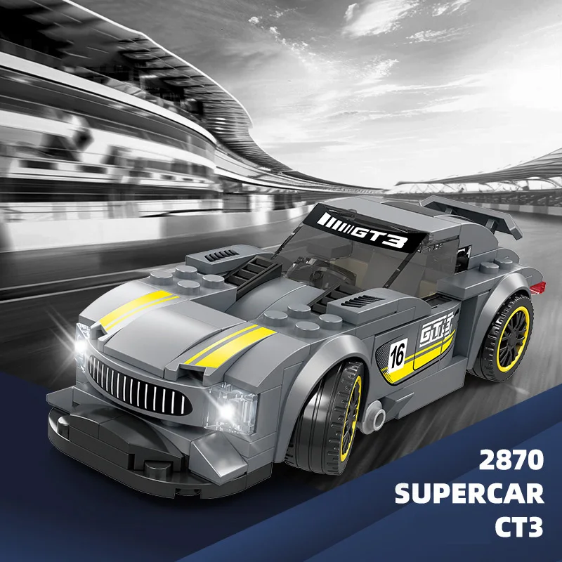 Speed Champion Germany Supercar Building Block Benz Super Sport Car GT3.0 Vehicle Bricks Fiesta Racing Toys Collection For Gifts