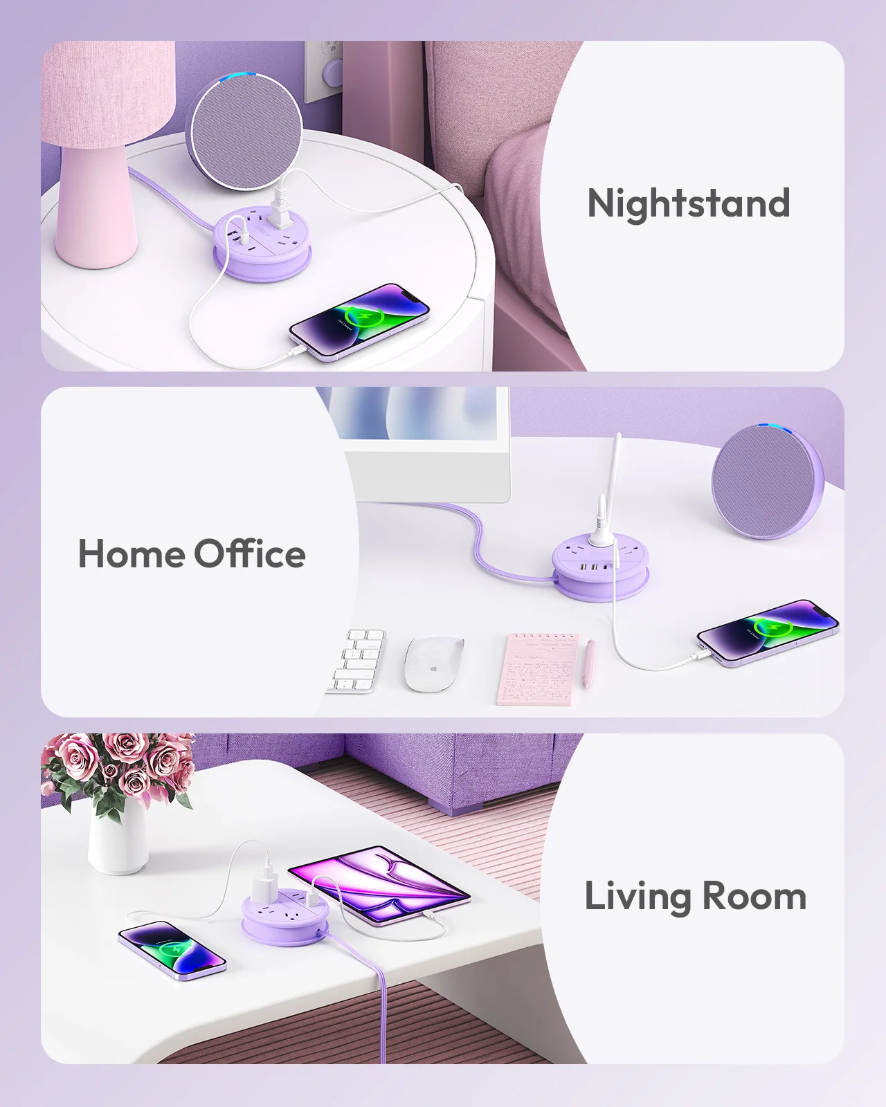 الولايات المتحدة التوصيل قطاع الطاقة المحمولة مع USB-C شحن سريع منافذ 3AC 4 منافذ USB 4FT تمديد الحبل لسفن الرحلات البحرية المطارات الفنادق