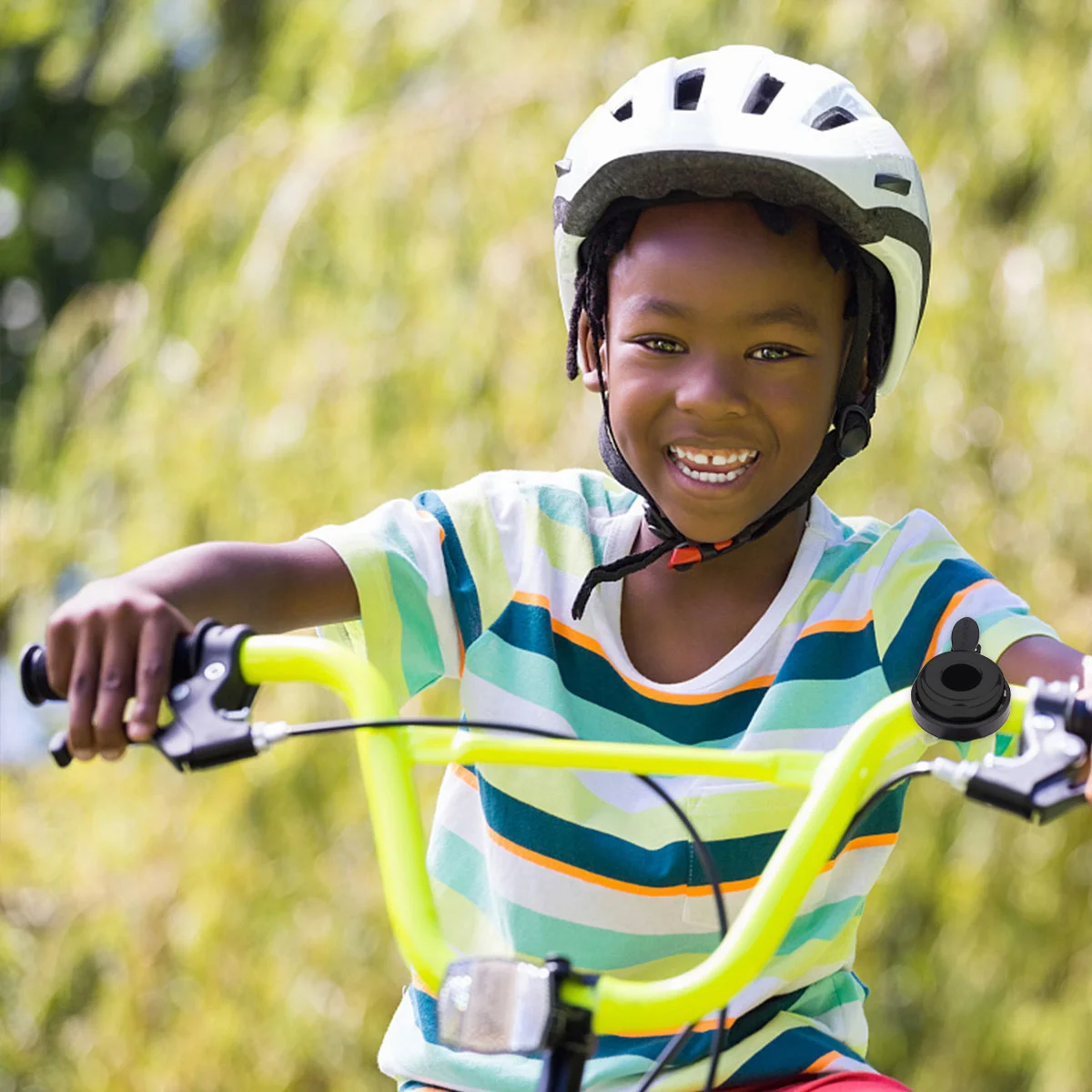 قطعة واحدة من جرس الدراجة بتصميم جميل وصوت جميل وواضح ومتين وآمن وسهل التركيب هدية رائعة للدراجات باللون الأسود #5