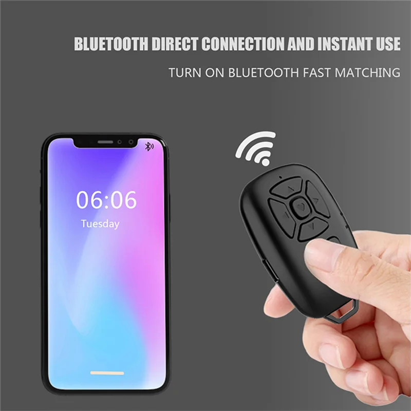 Control remoto Bluetooth para selfi, disparador de cámara, botón de teléfono móvil, E-Book, giro de página, foto, controlador inalámbrico