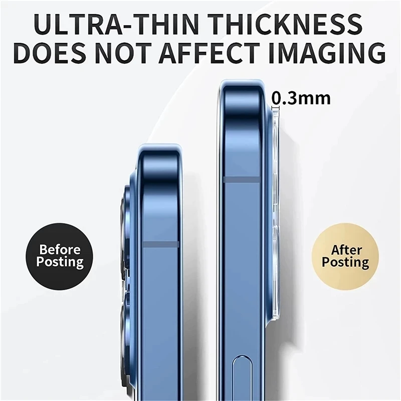 Osłona obiektywu kamery 3D HD na iPhone 12 13 14 Pro Max Mini kamery obudowa ze szkła hartowanego na iPhone 11 Pro Max