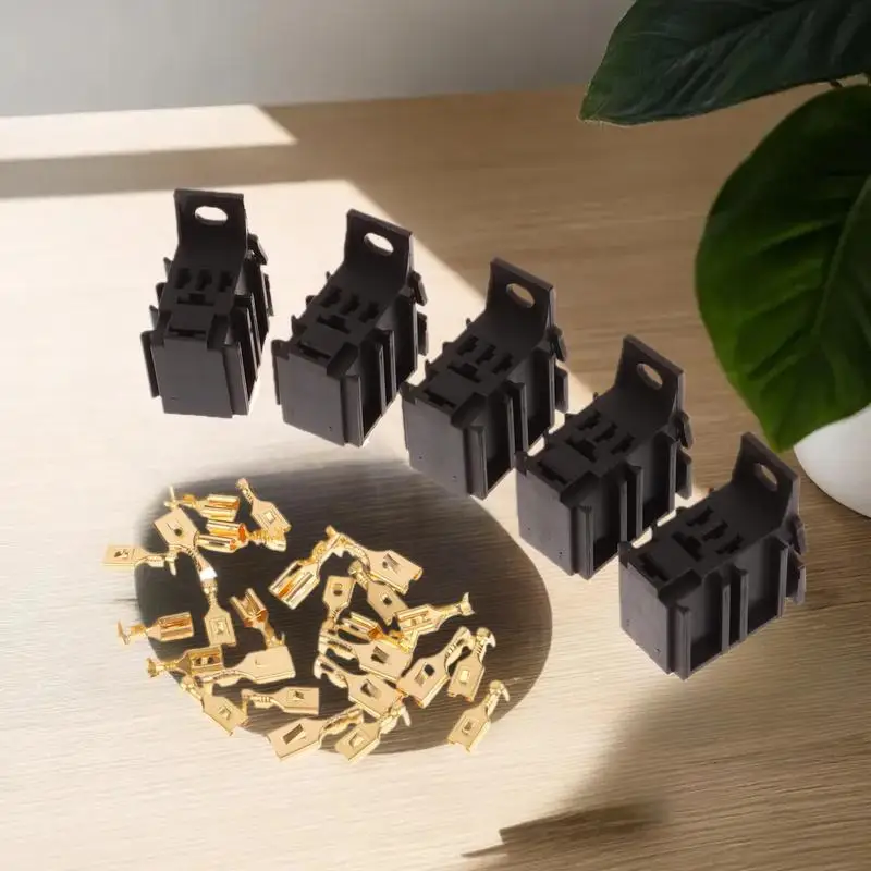 5 مجموعات/حزمة مقبس توصيل التتابع التلقائي بدون أسلاك، ملحقات DIY مع محطة مثبطات اللهب #1