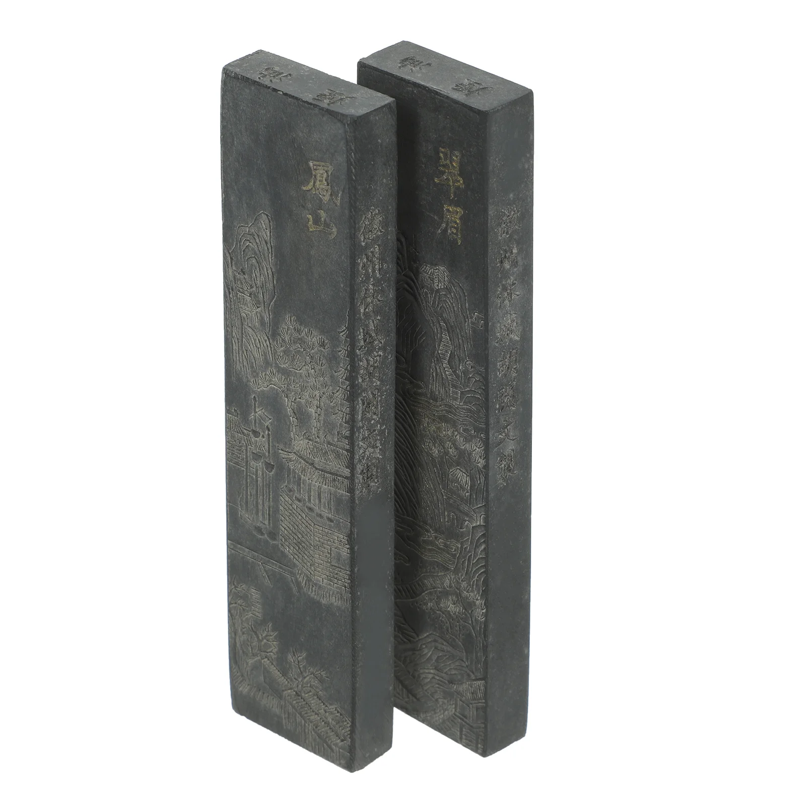 

2 Pcs Chinese Ink Blocks Professional Inkstone Stamp Refill Black Stick Calligraphy Wet Dyeing Pad