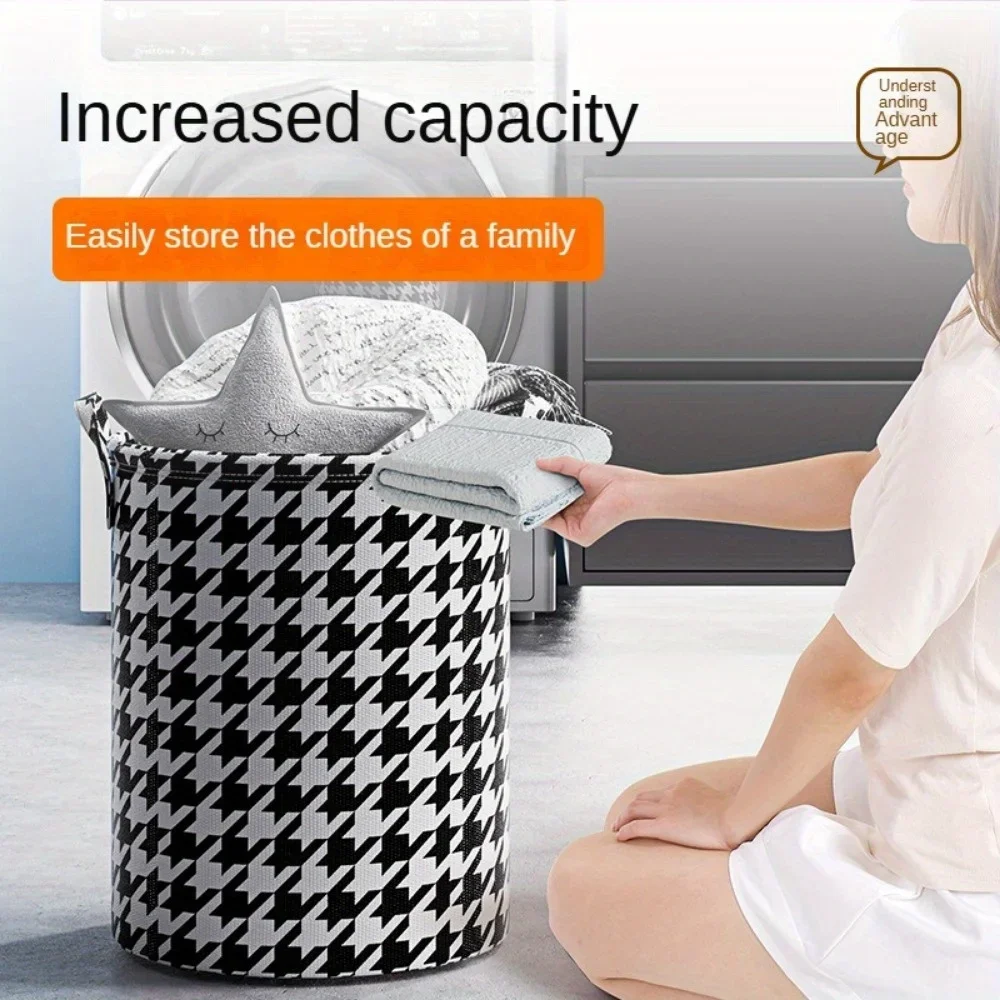 

1pc Foldable Storage Basket Large Capacity Clothes Storage Bag Household Toy Storage Basket