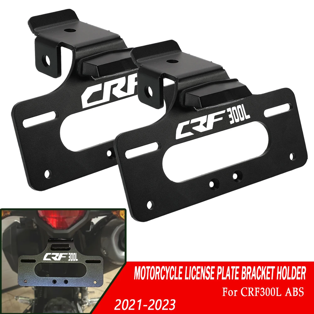

Motorcycle License Plate Bracket Holder with Lamp For Honda CRF 300L ABS CRF300L Rally 2021 2020 2023 CRF300L RALLY ABS CRF300LS