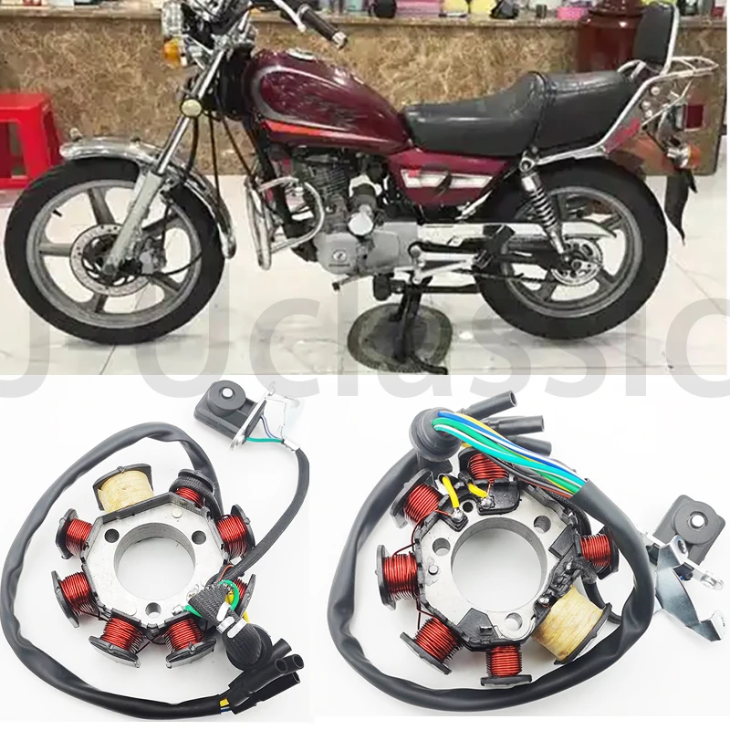 Motorcycle 5 Wire 8 Pole Ignition Magneto Stator For Honda WH125-5 MASTER125 CG125 ZJ125 Magneto Stator Coil Generator Spare Par