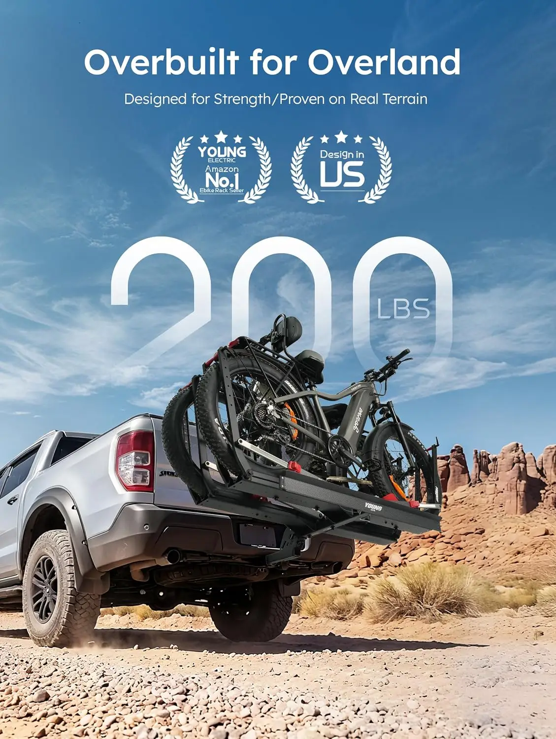 Bike Rack Hitch Mount - Heavy Duty Bike Racks with Ramp, 2 Ebike Rack for Hitch Fits Fat Tire up to 5