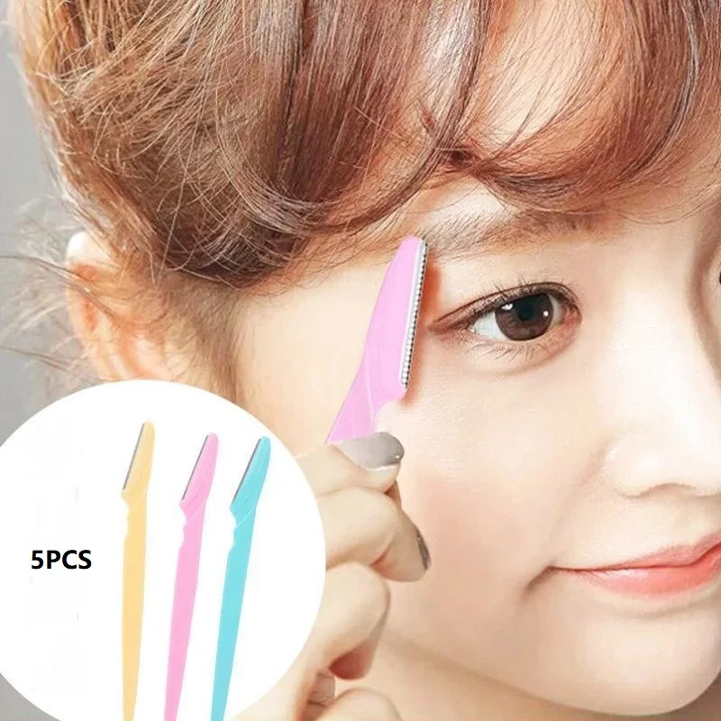 5 SZT. Przenośny Trymer do Brwi Narzędzia Kosmetyczne Skrobak do Brwi Męskie i Damskie Narzędzia do Makijażu i Urody