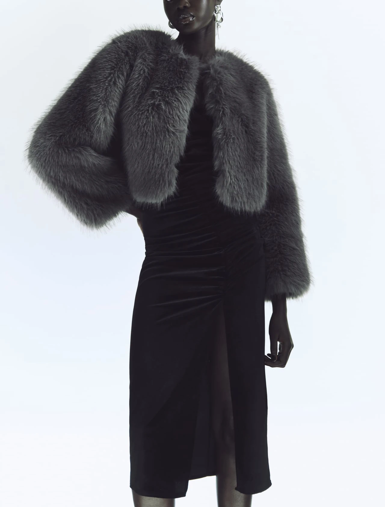 Inverno Nuovo rotondo Ne Sciolto Pelliccia Artificiale Cappotto Or Jaet Ele Lady Sle 63826 Fibra di Poliestere 00% Lunghezza Regolare