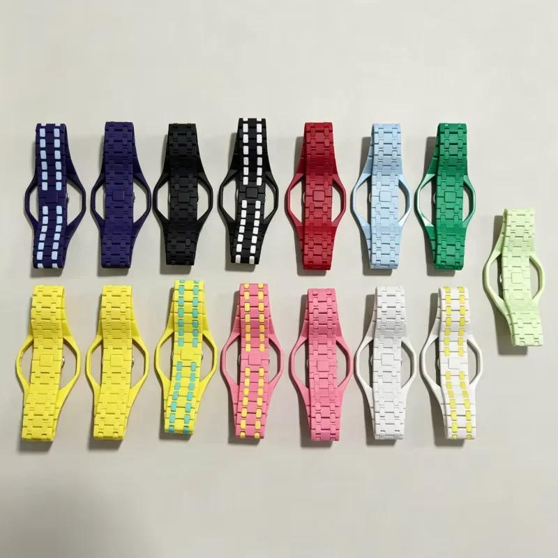 for Swatch x AP Royal Pop Pocket Watch change to Wristwatch High-Tech Polymer Strap Premium Butterfly Buckle Case Band