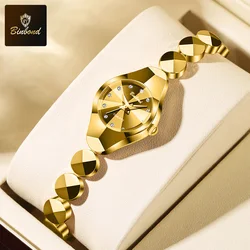 BINBOND New Fashion Quartz Women's Watches Luxury Stainless Steel Strap Waterproof Elegant Lady Bracelet Watch Relogio Feminino