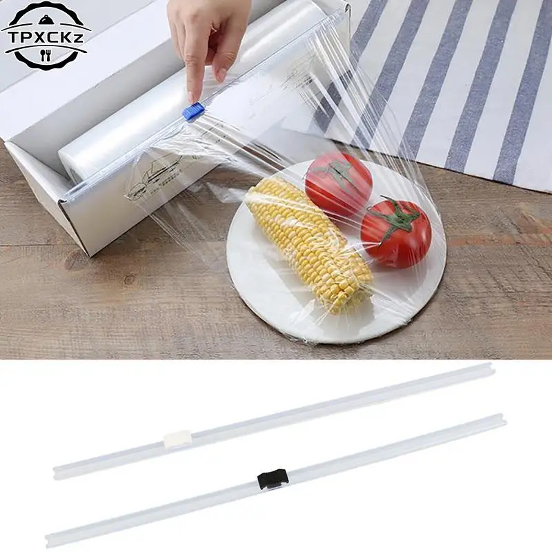 1pc Home Plastic Wrap Dispensers and Foil Film Cutter Food Cling Film Cutter Food Wrap Dispenser Cutter Kitchen Tool Accessories