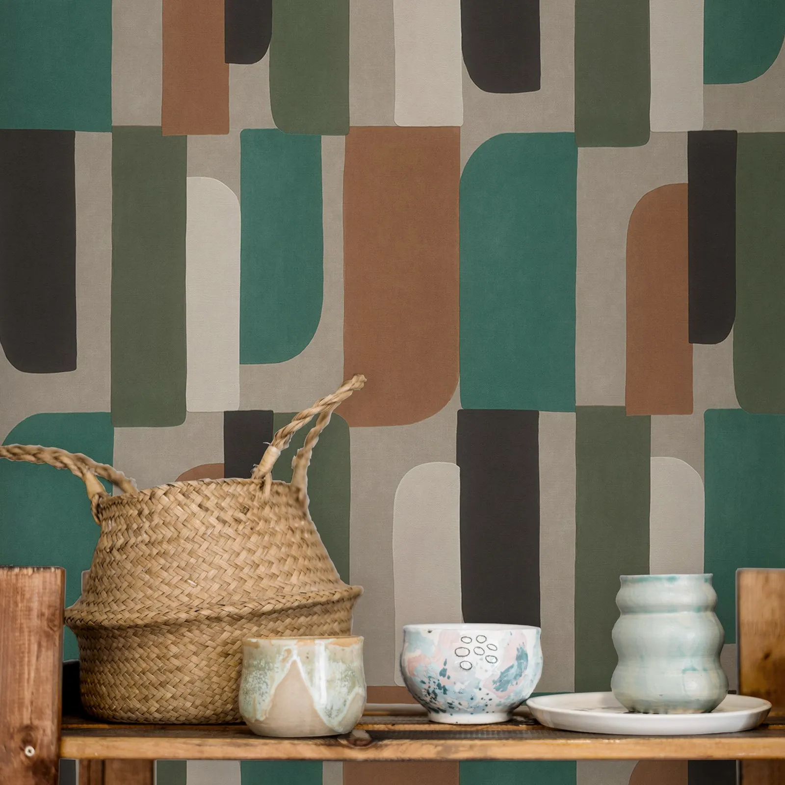 Peel and Stick Wallpaper ,Geometric Wall Art Wallpaper For Room Decoration,Or Tradition Un-paste Decorative Wall Decals Paper