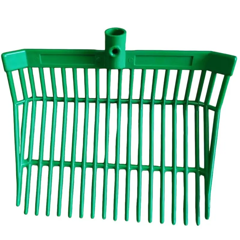 A76I-Manure Fork Replacement Head, Pitchfork Head, Horse Manure Rake, For Picking Up Manure, Stable Waste Removal, Durable Green