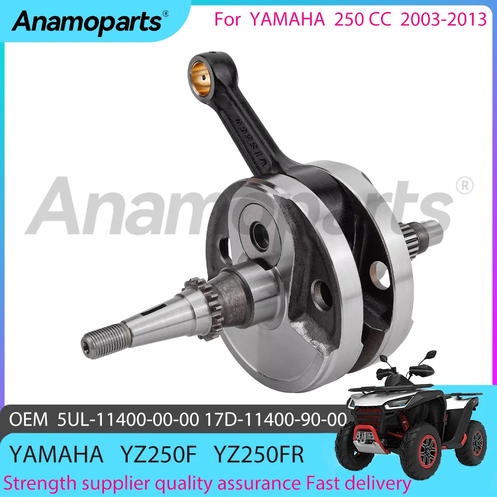 Motorcycle engine Crankshaft assembly parts for 2003-2011 YAMAHA YZ250F YZ250FR YZ 250 F 5UL-11400-00-00 17D-11400-90-00