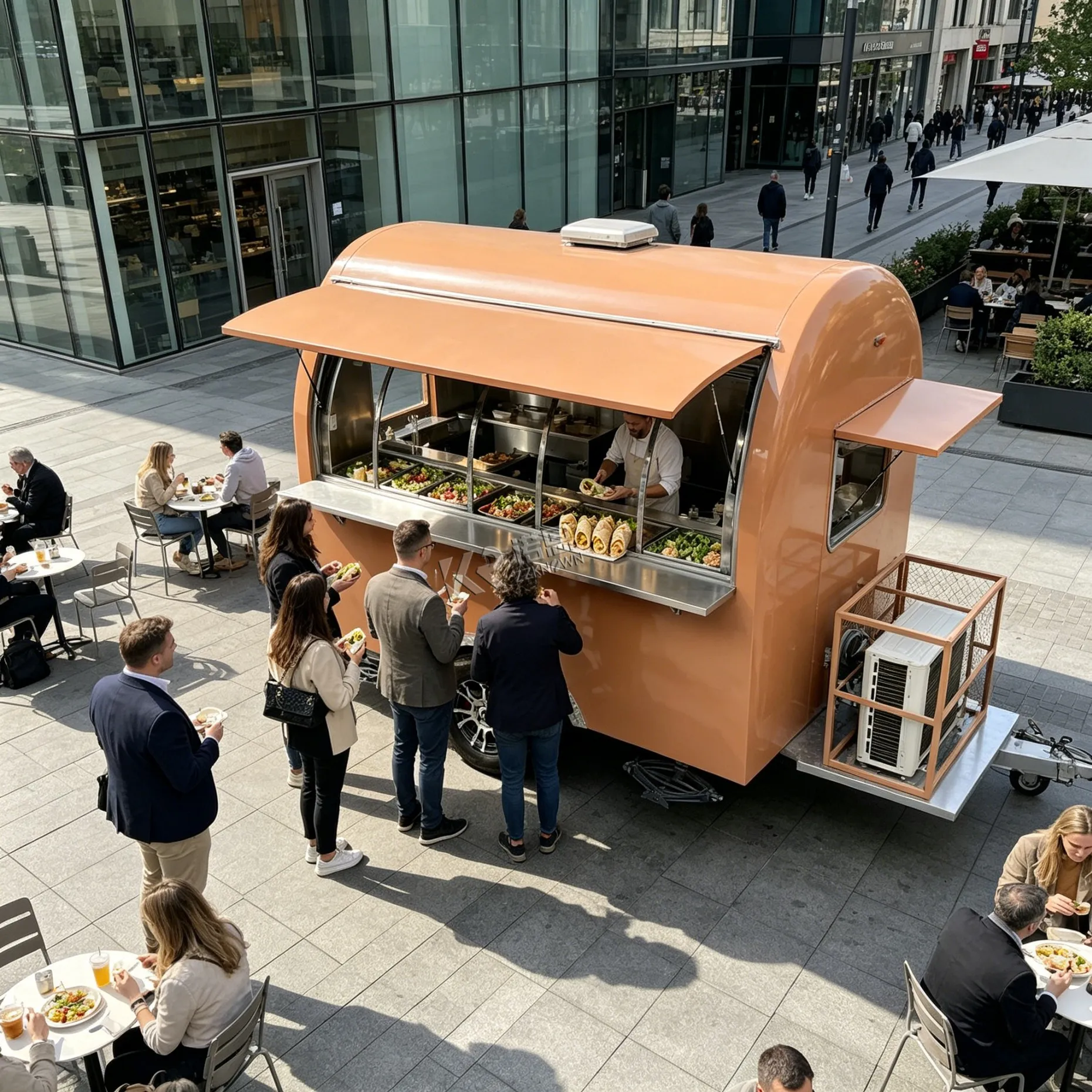 Ice Cream Cart Fast Food Van Bbq Food Trucks Mobile Churros Food Trailer Street Vending Truck For Sale
