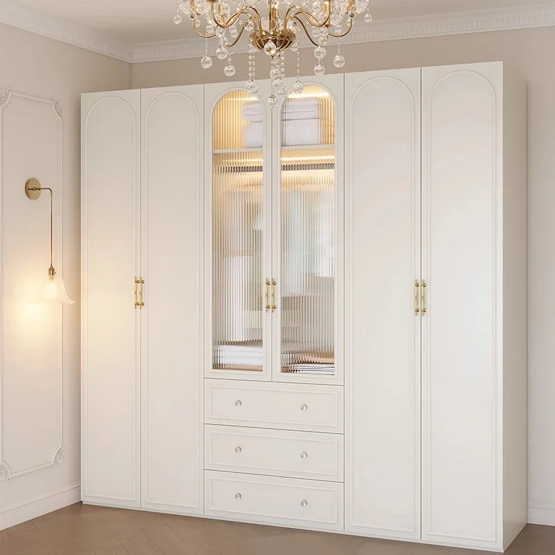 Factory Direct Luxury King Size Wardrobes Girl Clothes Drawers Bedroom Wardrobes Apartment Storage Muebles Para El Hogar Home Fu