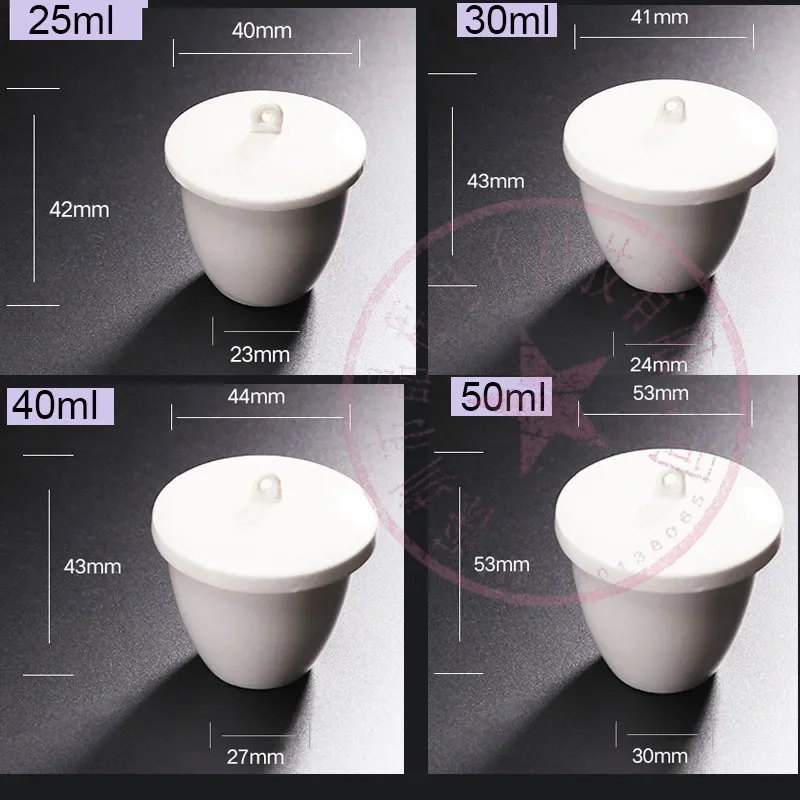 All size available 5ml to 300ml Porcelain crucible lab 1/2/5/10pcs ceramic crucible with lid for school labratory experiment