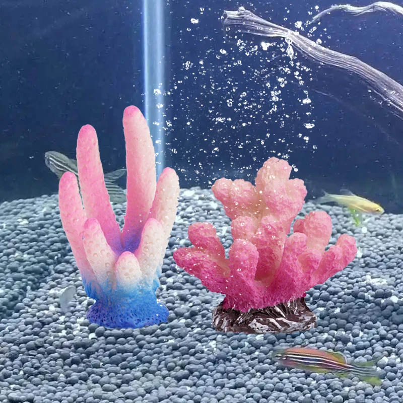 خزان الأسماك محاكاة المرجان الديكور الراتنج المرجان الشعاب المرجانية المناظر الطبيعية المشهد الصغير المرجان الاصطناعي حوض السمك ديكور المنزل #1